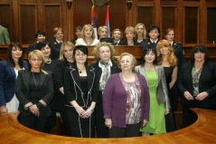 28 March 2012 National Assembly Speaker Prof. Dr Slavica Djukic Dejanovic with the participants of the Successful Women of Serbia project